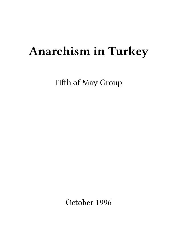 Anarchism in Turkey - Fifth of May Group
