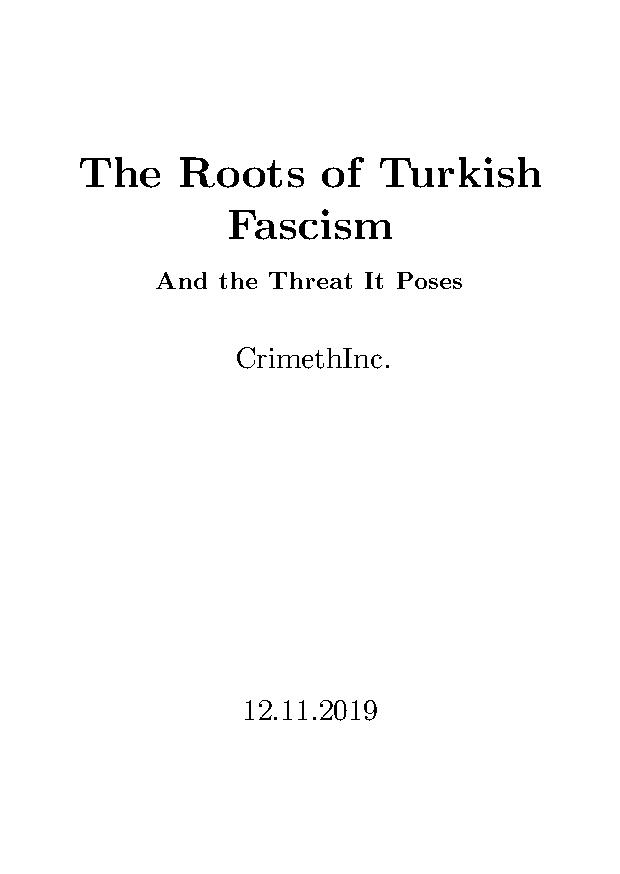 The Roots of Turkish Fascism - CrimethInc.
