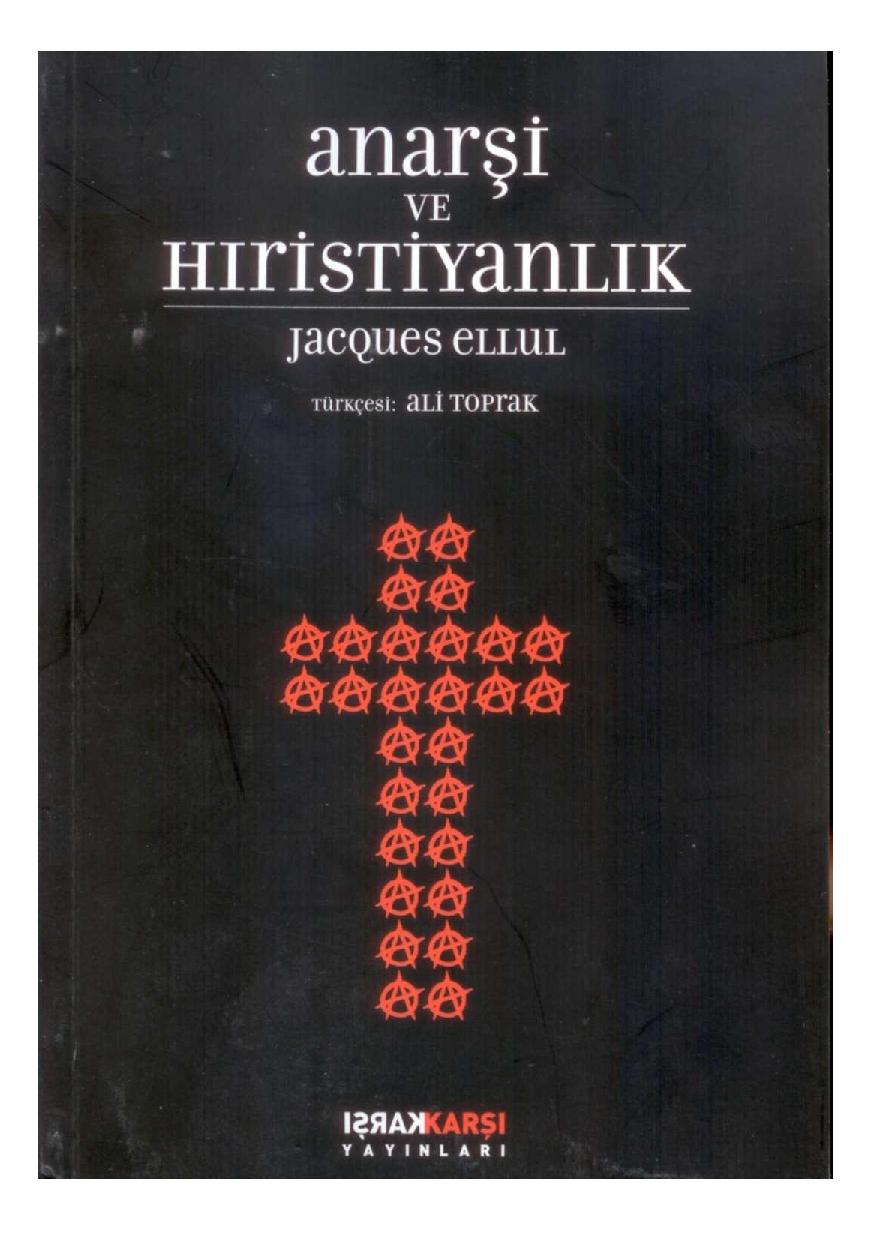 Anarşi ve Hristiyanlık - Jacques Ellul