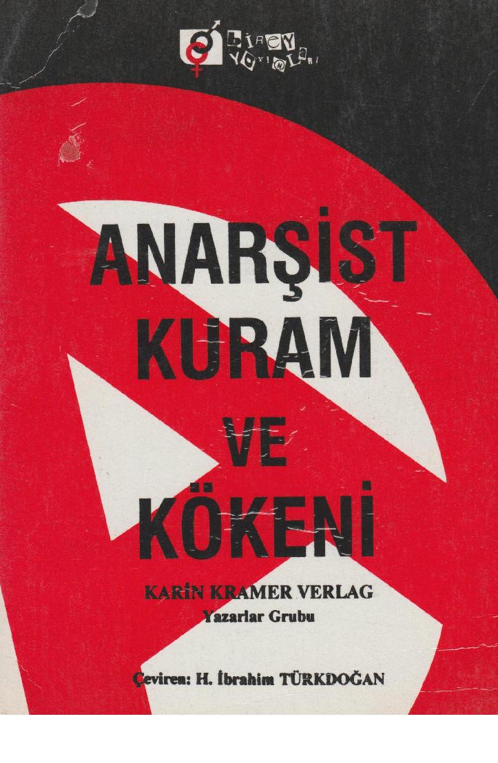 Anarşist Kuram ve Kökeni - Karin Kramer Verlag